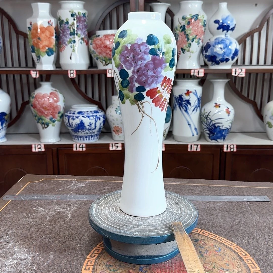 摆件景德镇陶瓷美紫藤