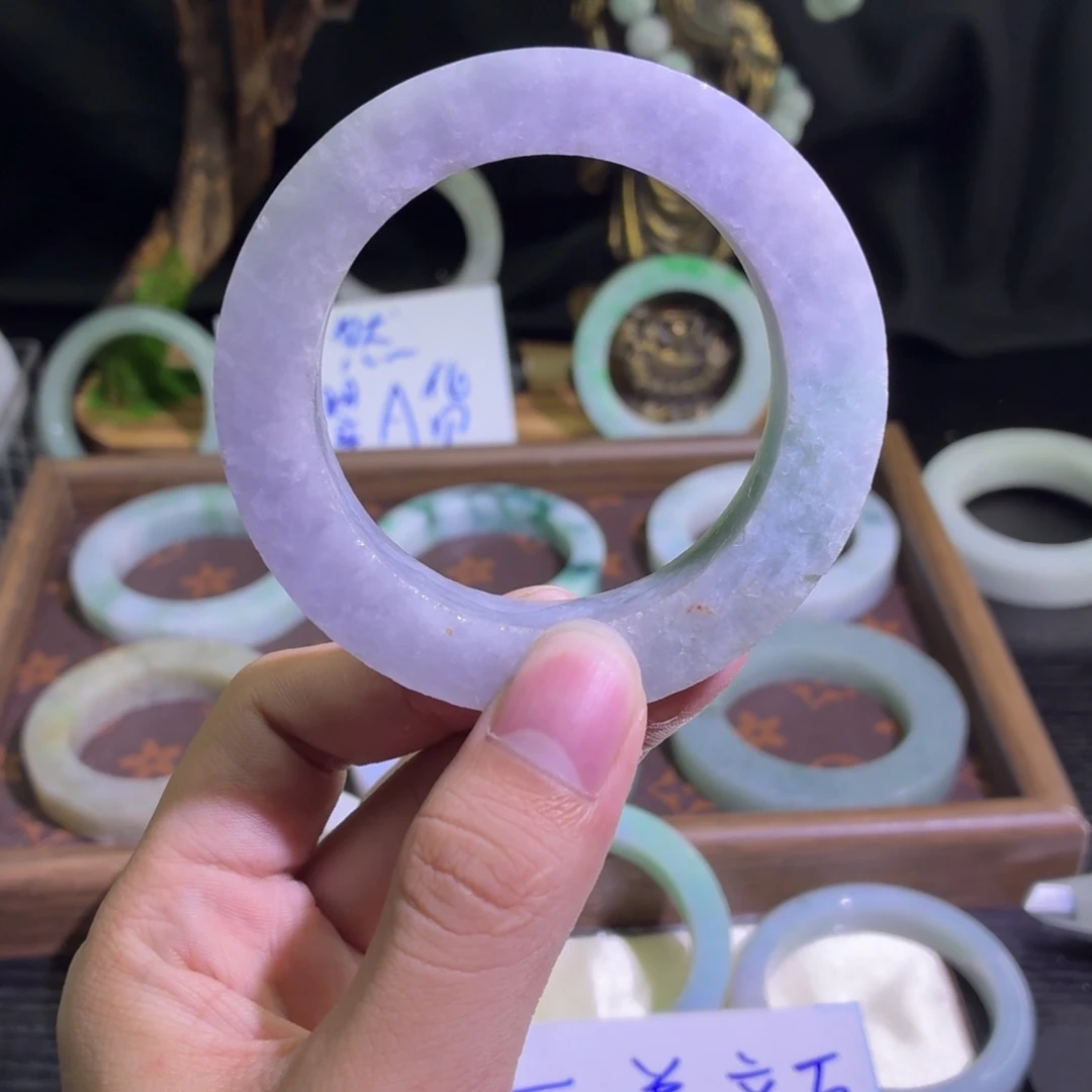 定制翡翠未镶嵌翡翠A货毛胚手镯定制