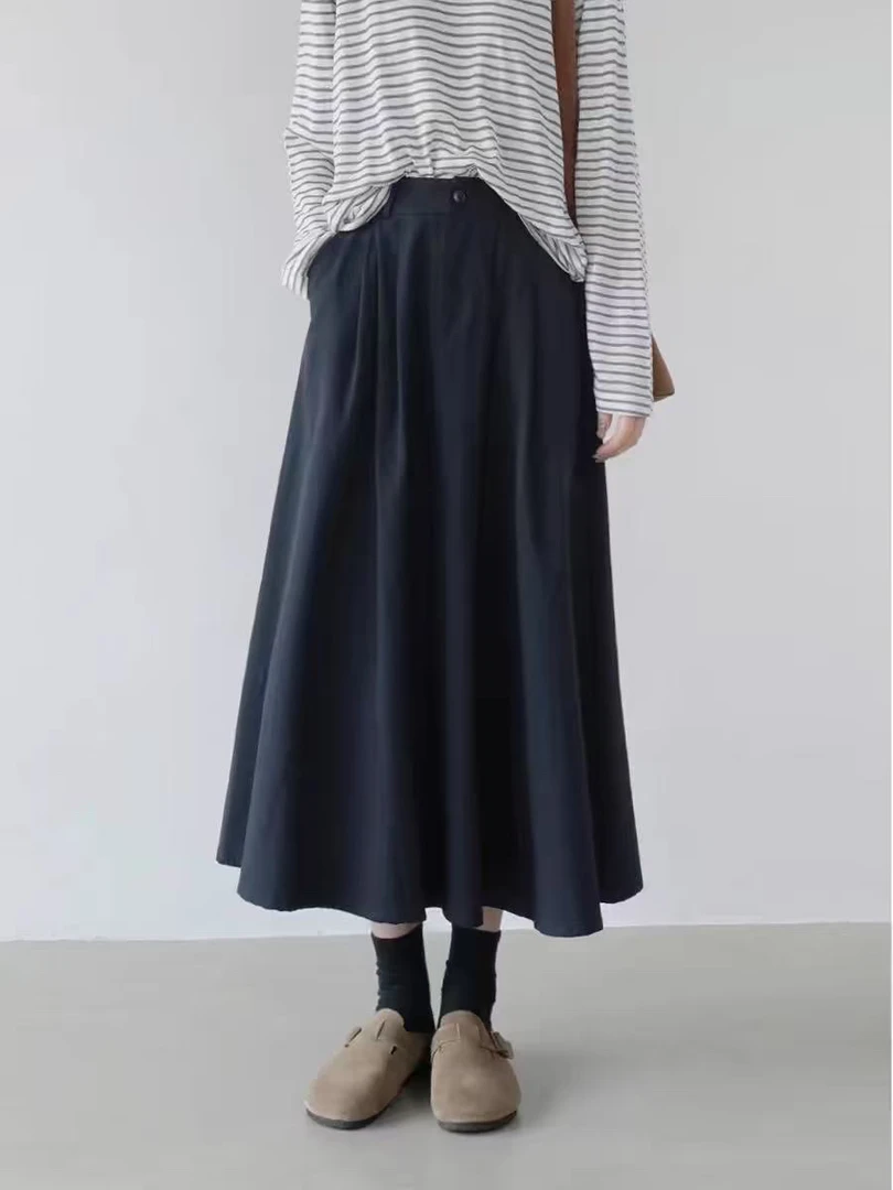 大摆伞裙赫本风MC178高腰显瘦女