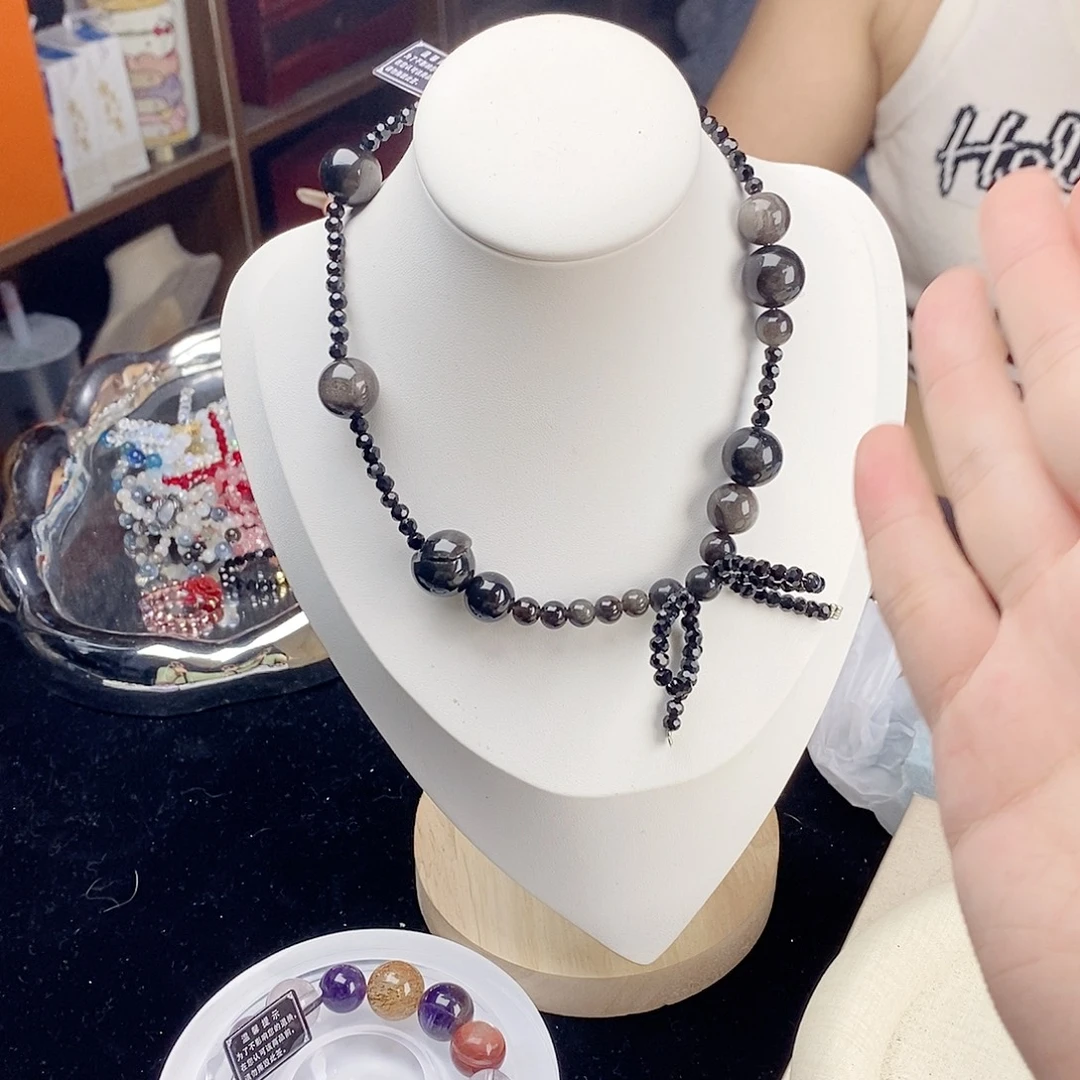 水晶手链银S925镀金镶嵌