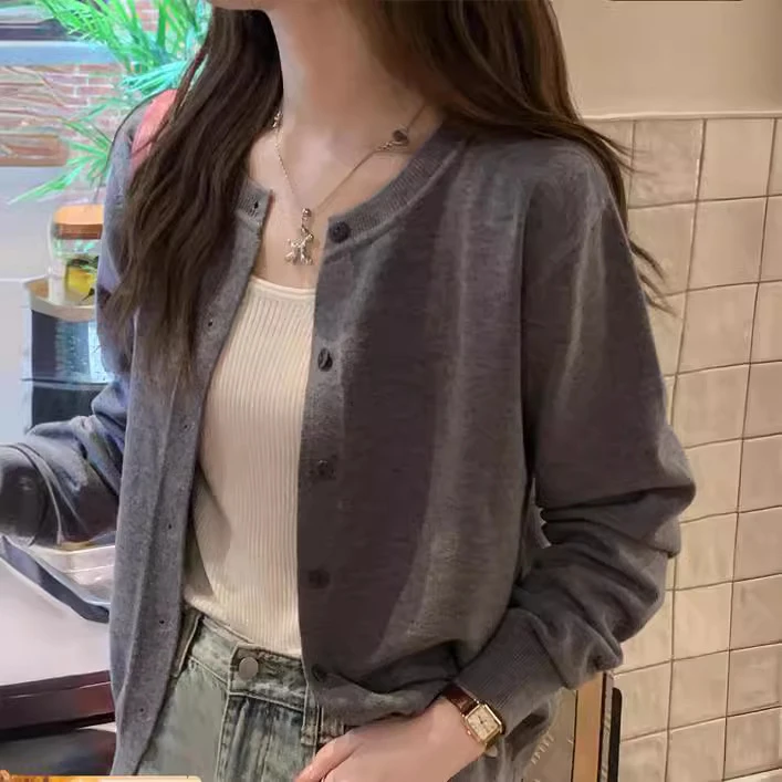 针织开衫外套秋装女2025年新款外搭感初秋毛衣宽松长袖时尚上衣