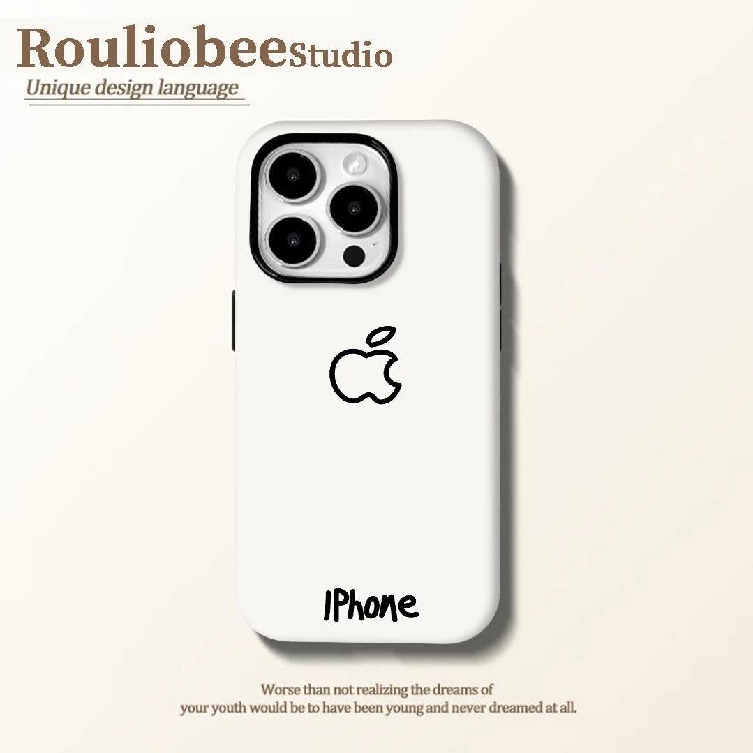 创意线条水果标适用iphone16pro菲林手机壳苹果华为vivo小米oppo