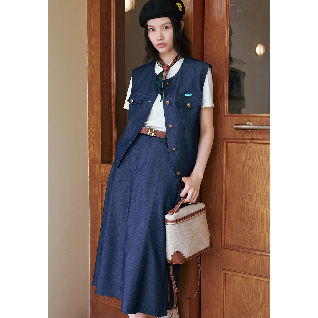 PSALTER诗篇 2025年夏季新款活力休闲复古牛仔马甲6C35201060