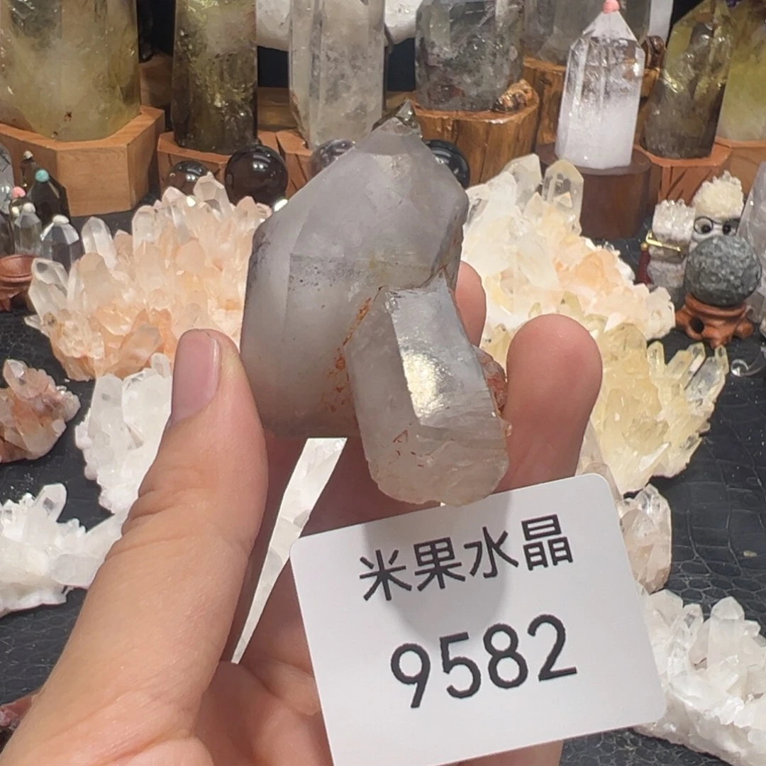 未镶嵌珠宝半成品水晶白幽灵影山