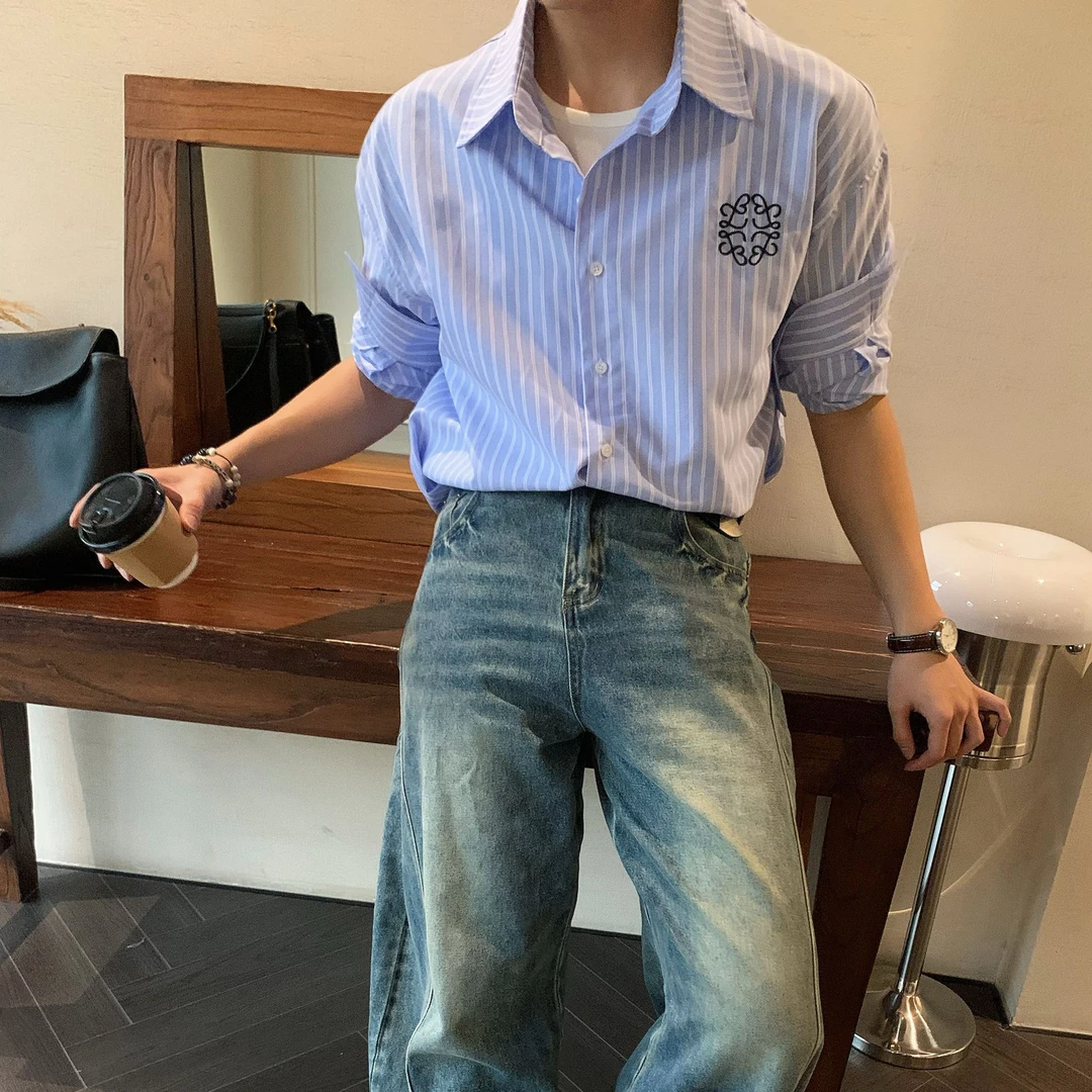 【大促清】F.S25ss春款新品条纹衬衫设计感休闲风户外百搭氛围感