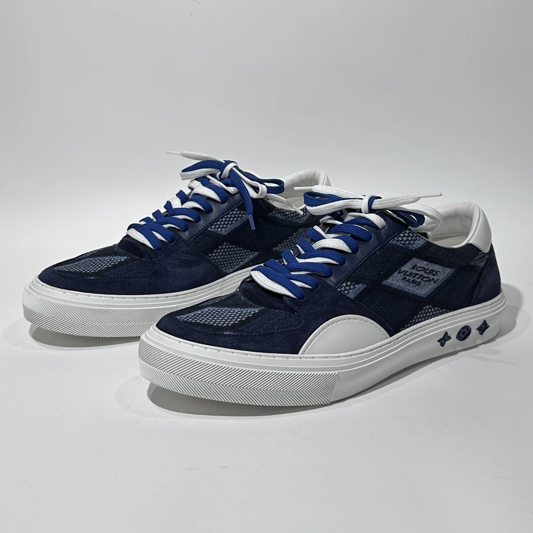 99新 LouisVuitton/路易威登 43码 蓝色时尚板鞋/WX80223