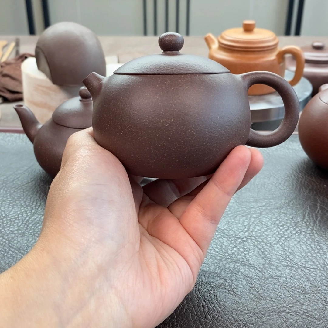 茶壶紫砂千禧紫泥西施180cc精工半手
