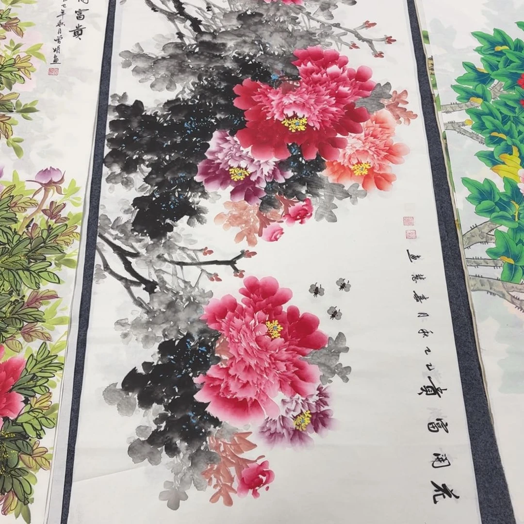 国画140×70手绘画画画画