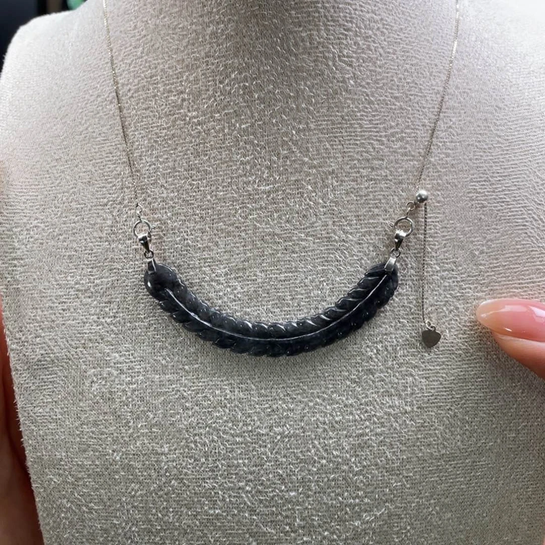 翡翠未镶嵌颈饰代编织