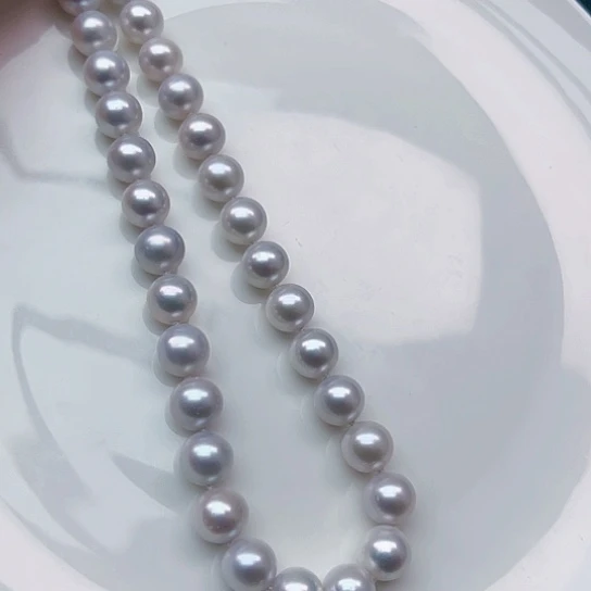 淡水珍珠颈饰18K金镶嵌