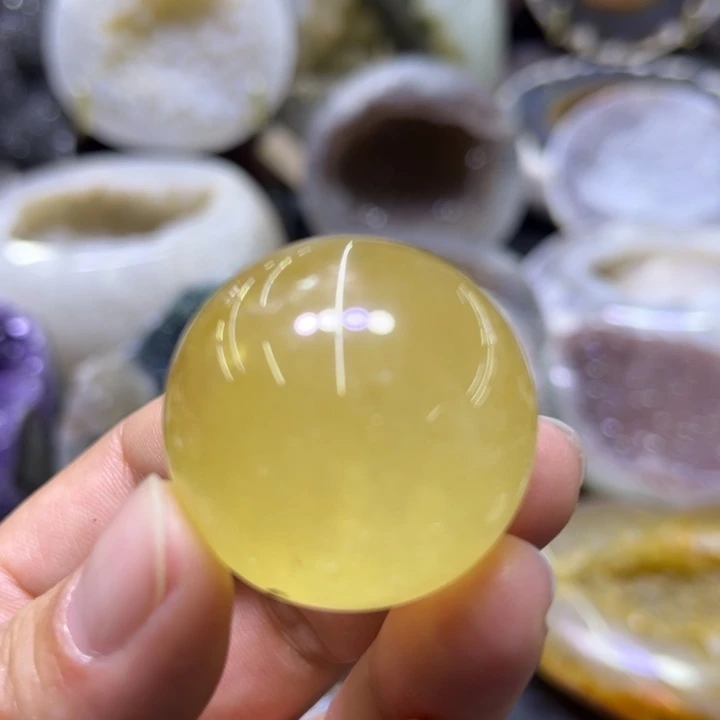 珠宝半成品未镶嵌水晶小黄球