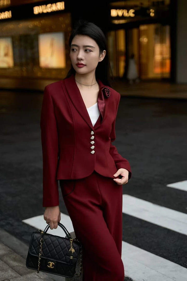 【下单备注编码】通勤气质西装半裙套装