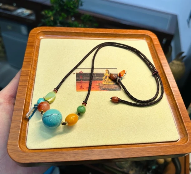 非金属棉绳项链 手工编织多宝项链定制款