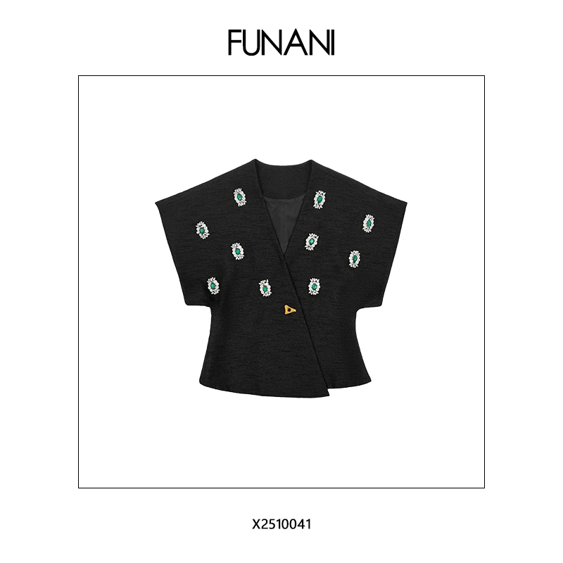 FUNANI "绿宝石" Vintage手工坊奢牌宽松显瘦上衣 X2510041