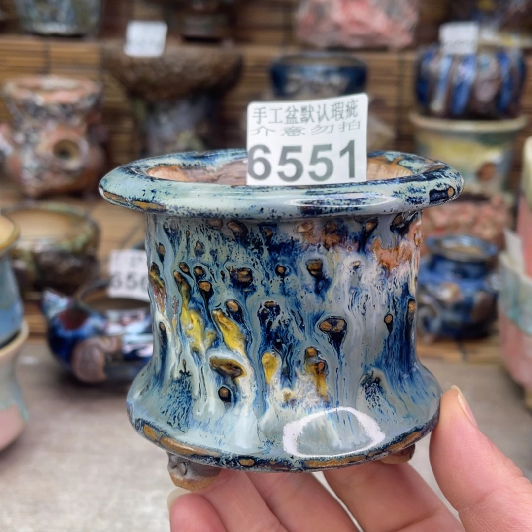 手工花盆默认瑕疵完美者勿拍