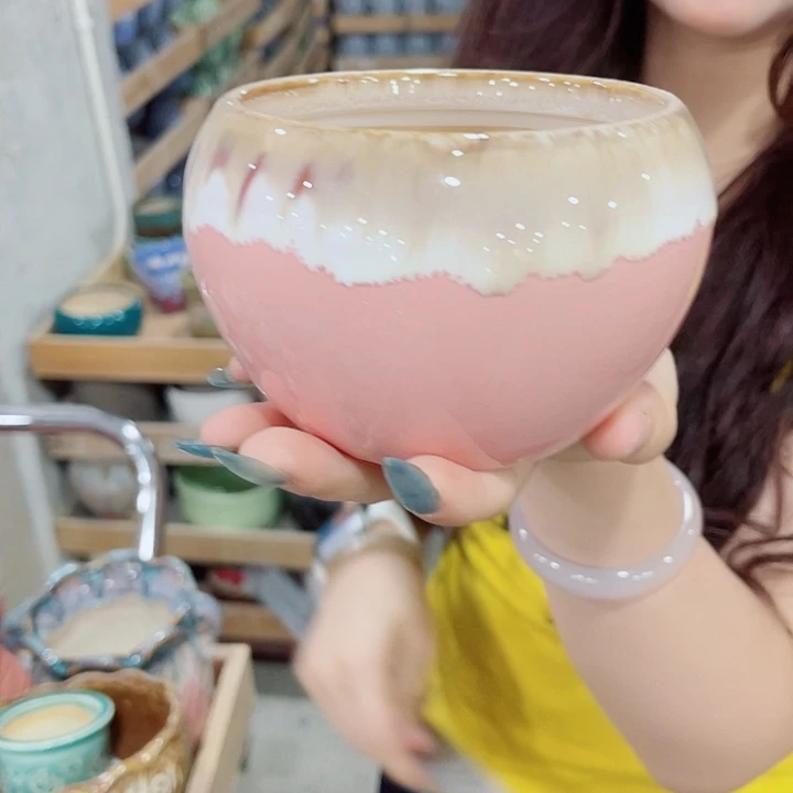 有孔，凑10元包邮陶瓷花盆发货！