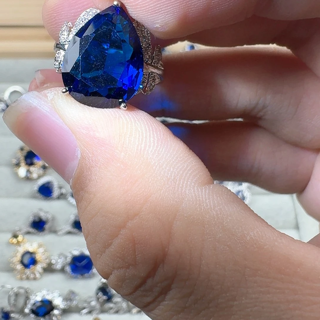 芙蓉石戒指银S925镶嵌