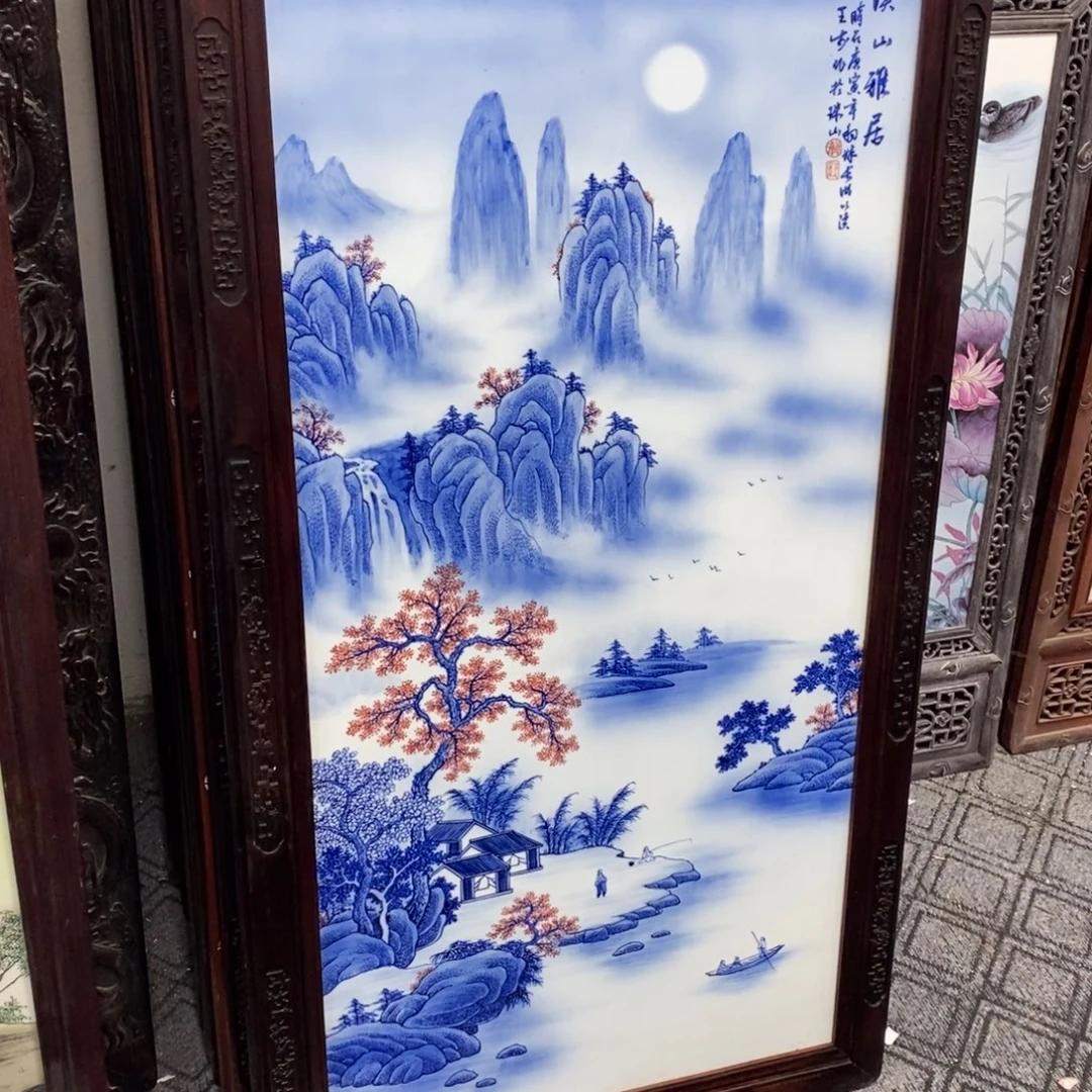 瓷1.2*66*1景德镇瓷板画柴窑烧制