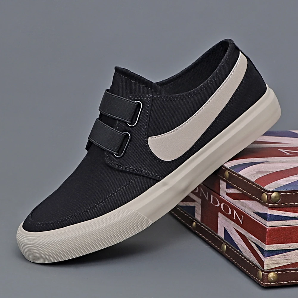 春季新款男鞋透气舒适帆布鞋时尚低帮板鞋懒人一脚蹬潮鞋25013