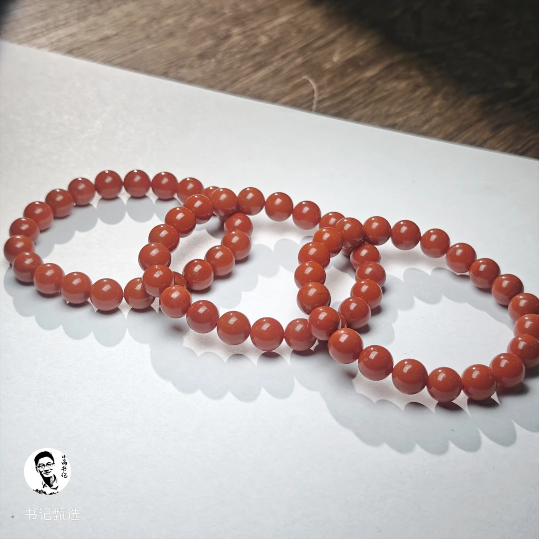 【书记甄选】天然南红单圈手链 多样性发一件 约8mm 6867LQ
