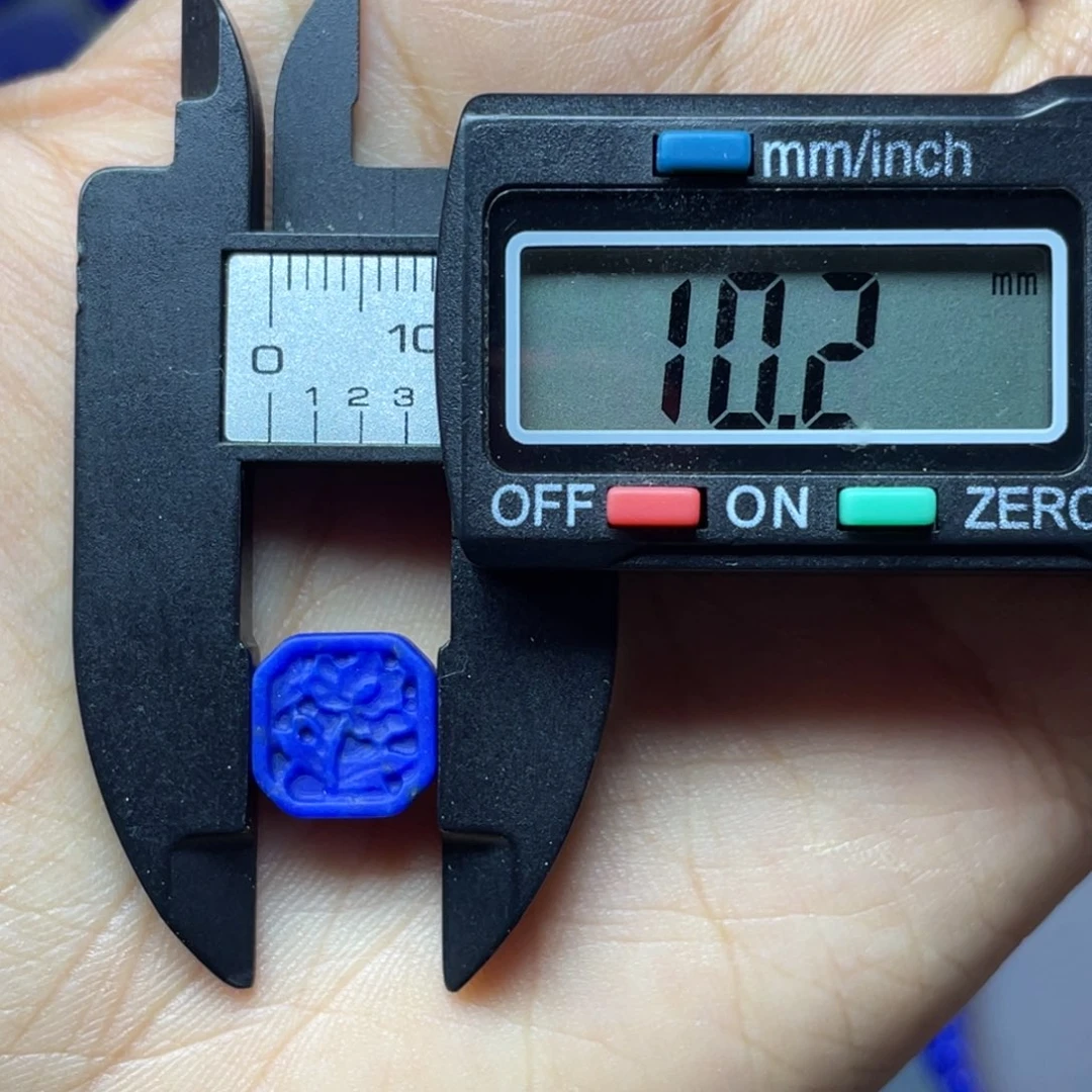 青金石未镶嵌10×10mm哑光莲花配饰