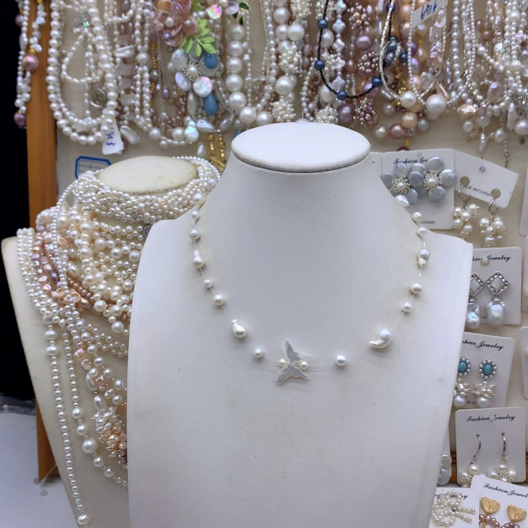 合金淡水珍珠手链