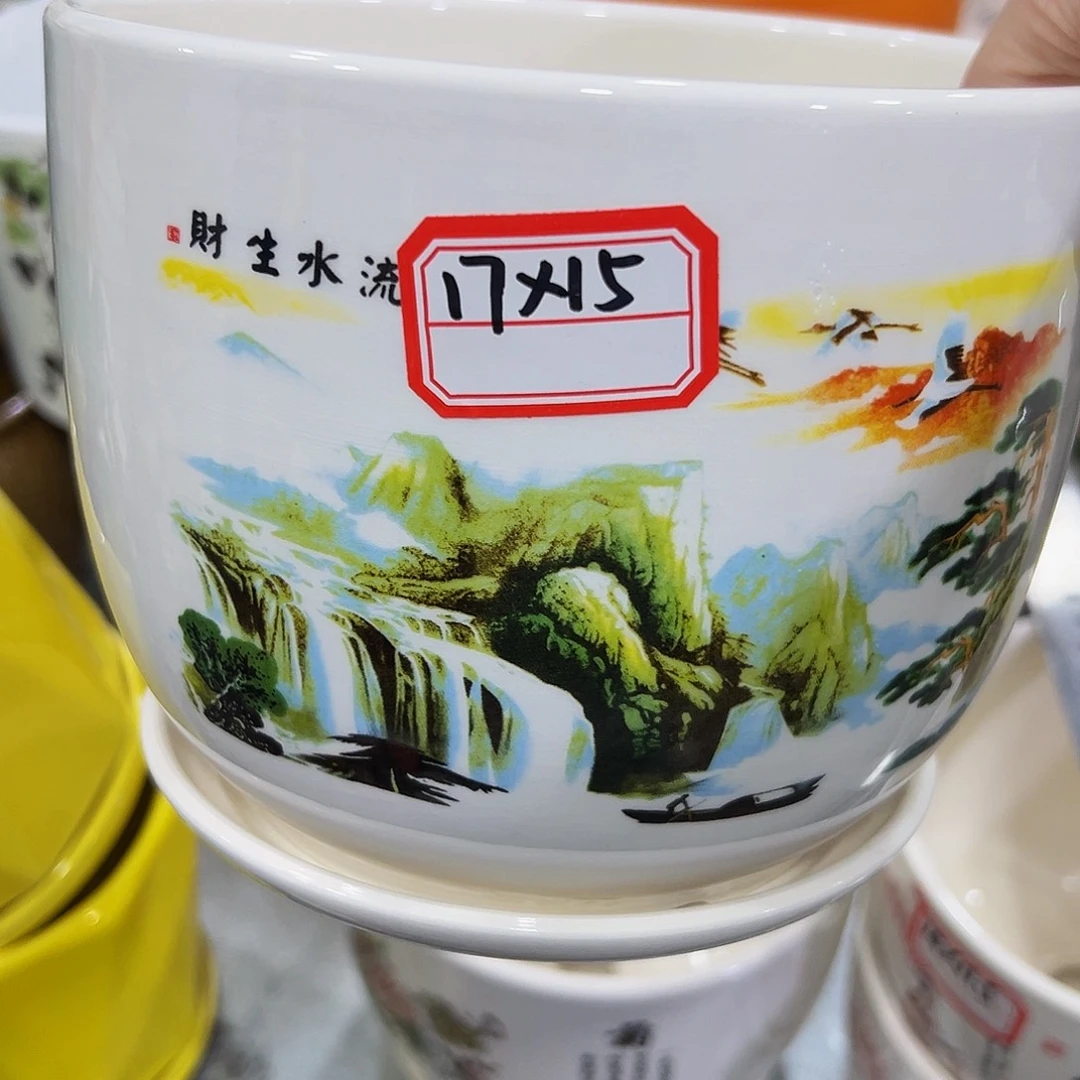 外贸尾单陶瓷花盆凑10米包邮