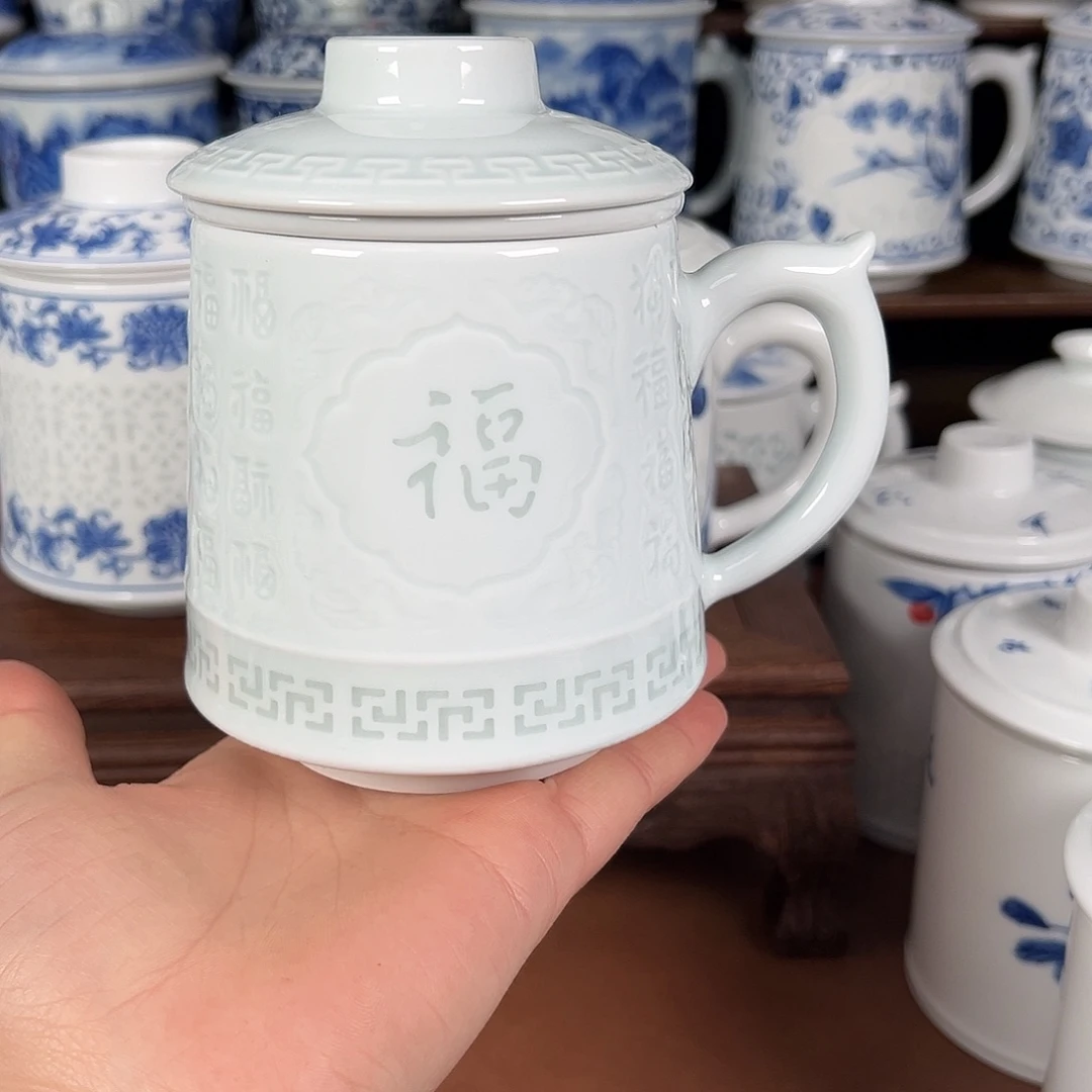 雅***音景德镇高温陶瓷办公杯