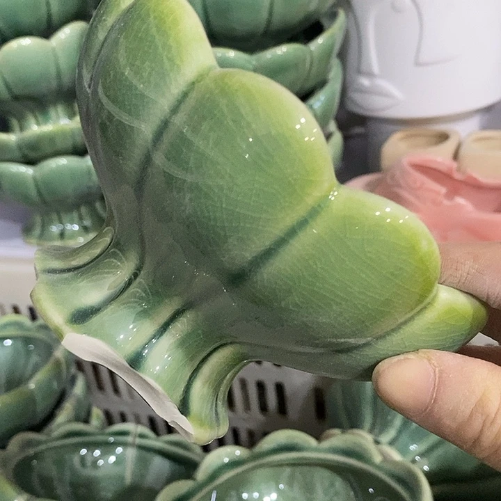 陶盆有孔 磕碰不修补 介意勿拍外高 8外口13