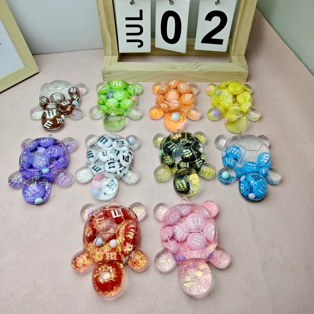 【直播代拆】流沙龟大号液体炫彩陶瓷爆闪乌龟摆件diy创意新饰品