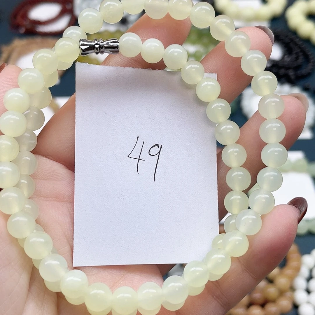 未镶嵌蛇纹石玉手串