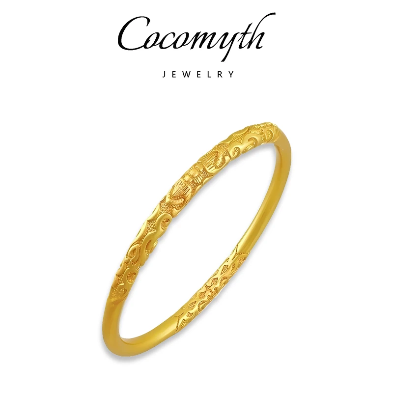 铜合金手链 COCOMYTH 高档轻奢时尚卷草纹铜合金手镯J108