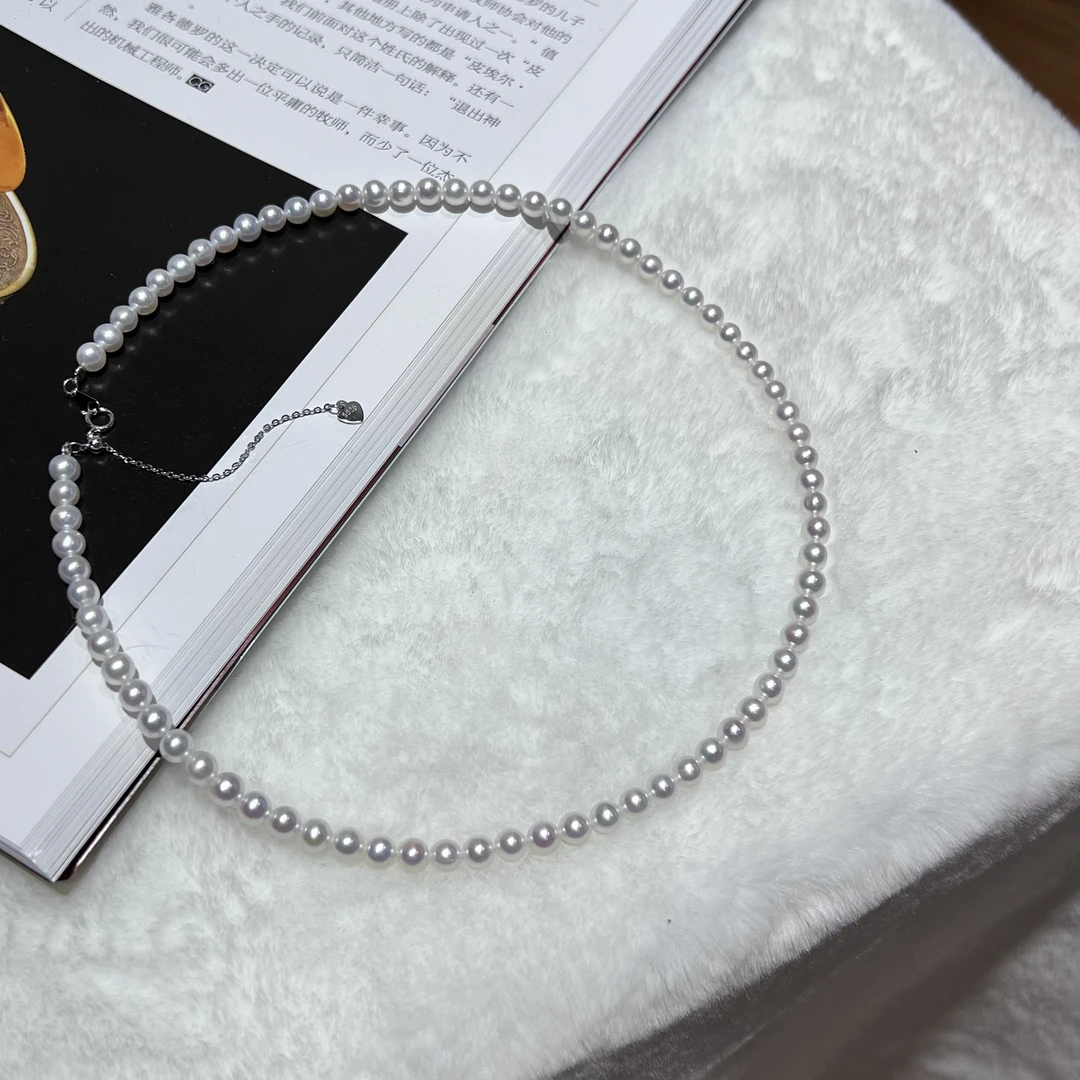 小霞珠宝-天然淡水珍珠项链5-6mm极强光必拍款