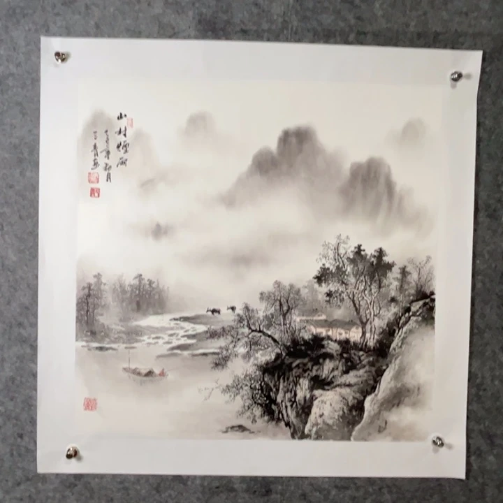 天***，国画精品手绘国画作品
