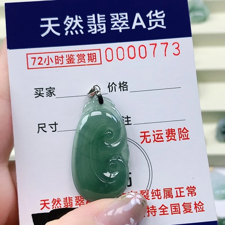 翡翠未镶嵌颈饰吊