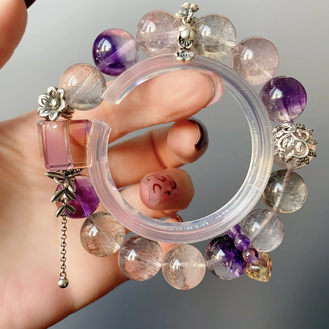 囍奢珠宝天然水晶手链diy