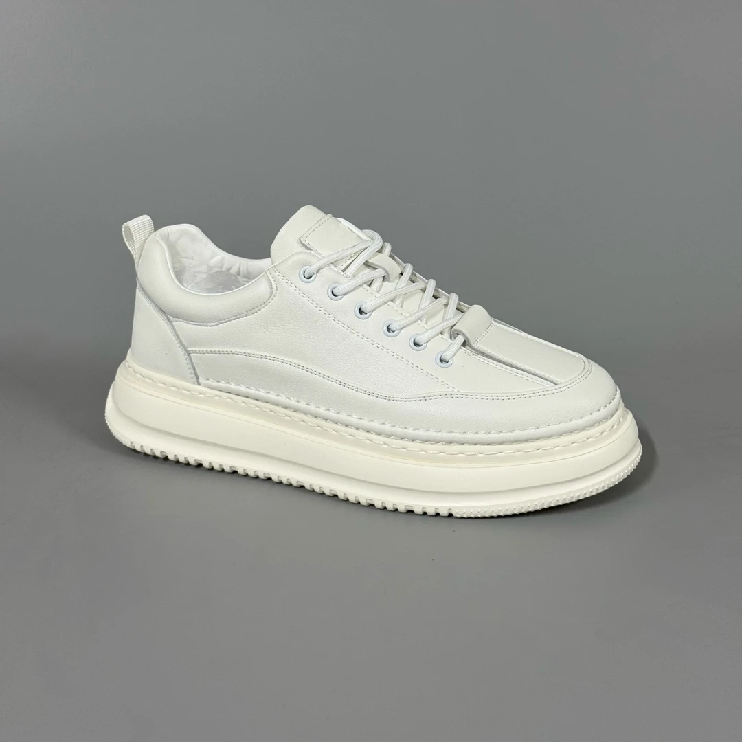 【035】夏季新款真皮男士休闲鞋经典百搭舒适软底小白鞋潮流板鞋