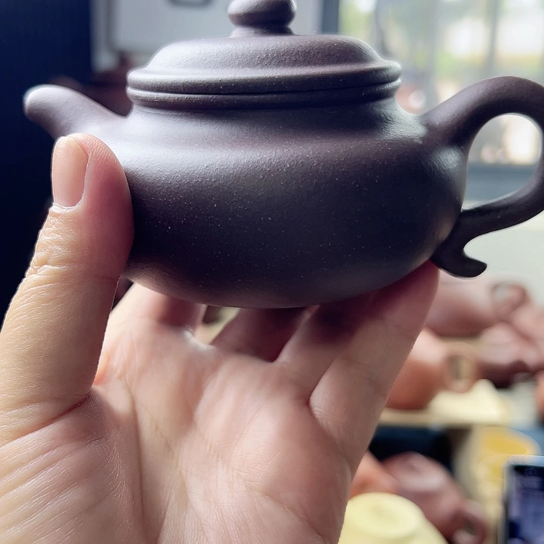 茶壶紫砂原矿天清仿古微微瑕口岩跳砂220