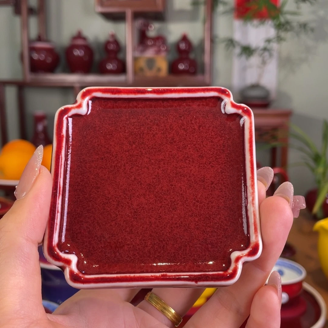 清欢雅玩原矿郎红福利杯垫