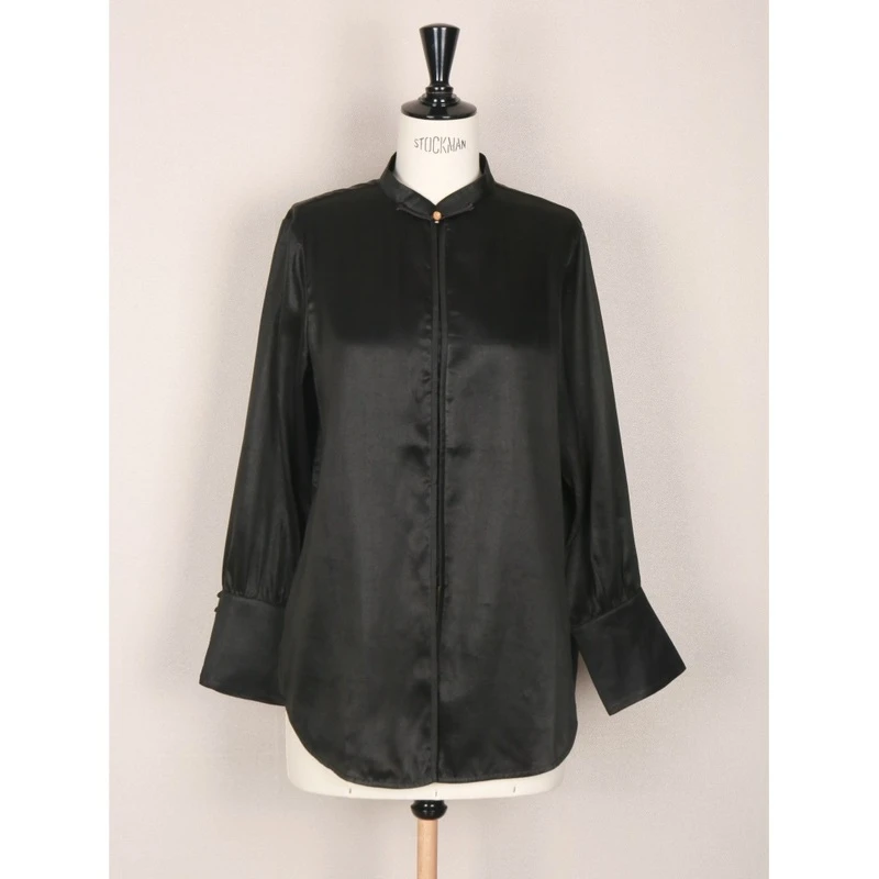 【希琳香云纱】40姆米重缎老料香云衬衫CD2167392