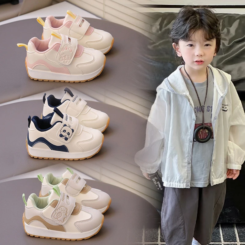 ABC 女童运动鞋2025春秋新款男童板鞋时尚百搭洋气软底防滑休闲鞋