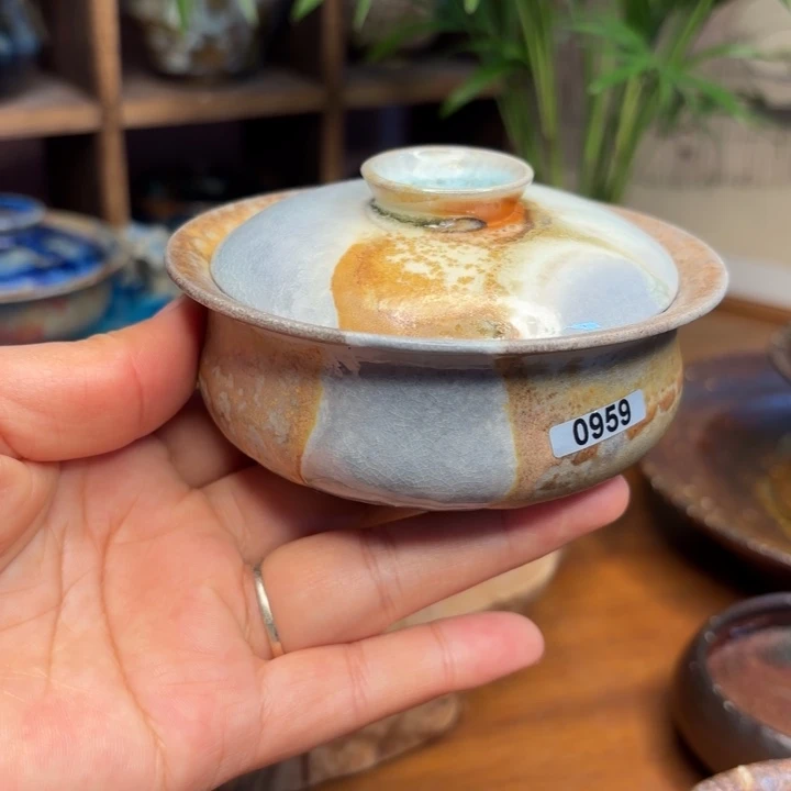 摆件微瑕0859福袋盖碗