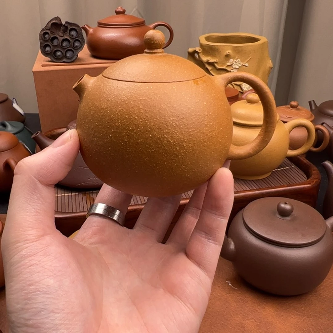 茶壶紫砂河豚西施 黄金段 150cc
