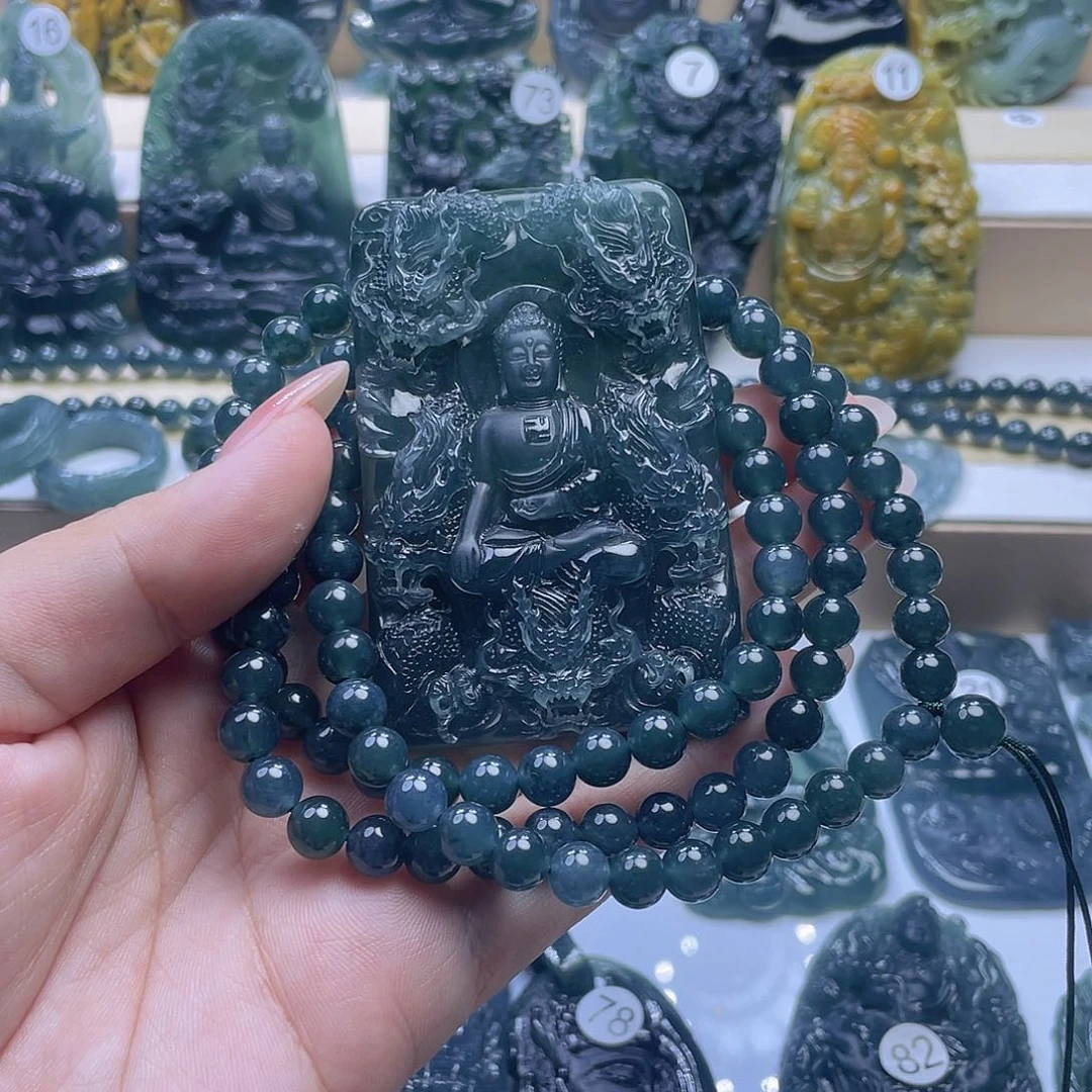 游***李颈饰未镶嵌翡翠翡翠未镶嵌