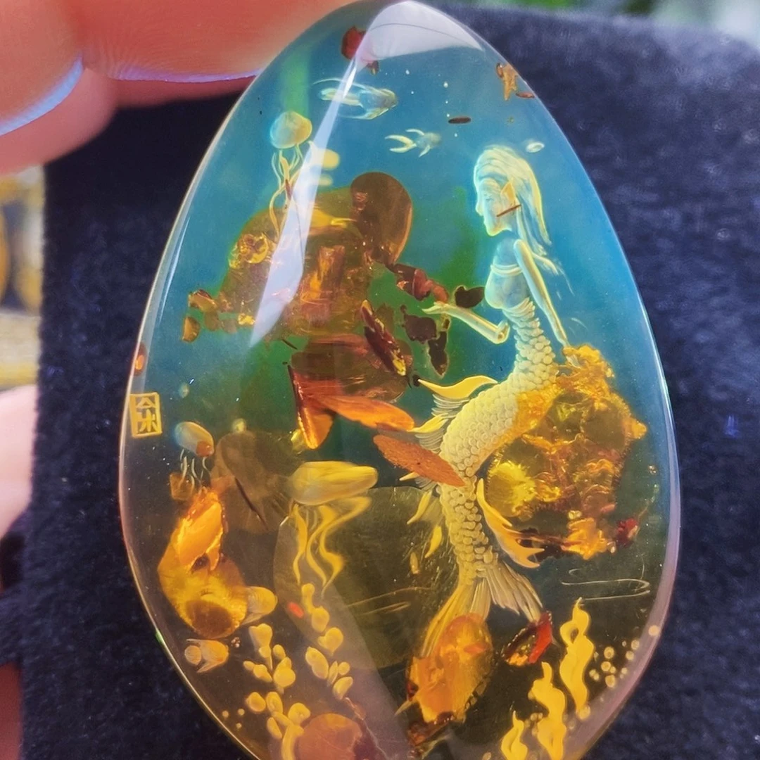 【闪购商品】琥珀（花珀）吊坠(不含链)未镶嵌