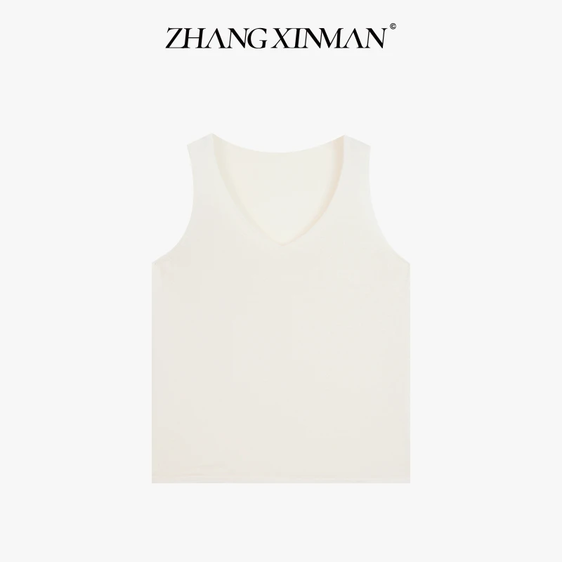 Zxm-【衫月】100%绵羊毛丨舒适百搭针织背心早春叠穿软糯内搭-88091