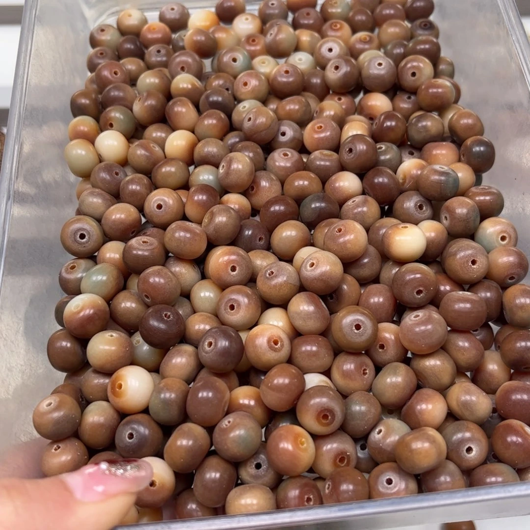 白玉菩提手串炫彩算盘散珠20颗