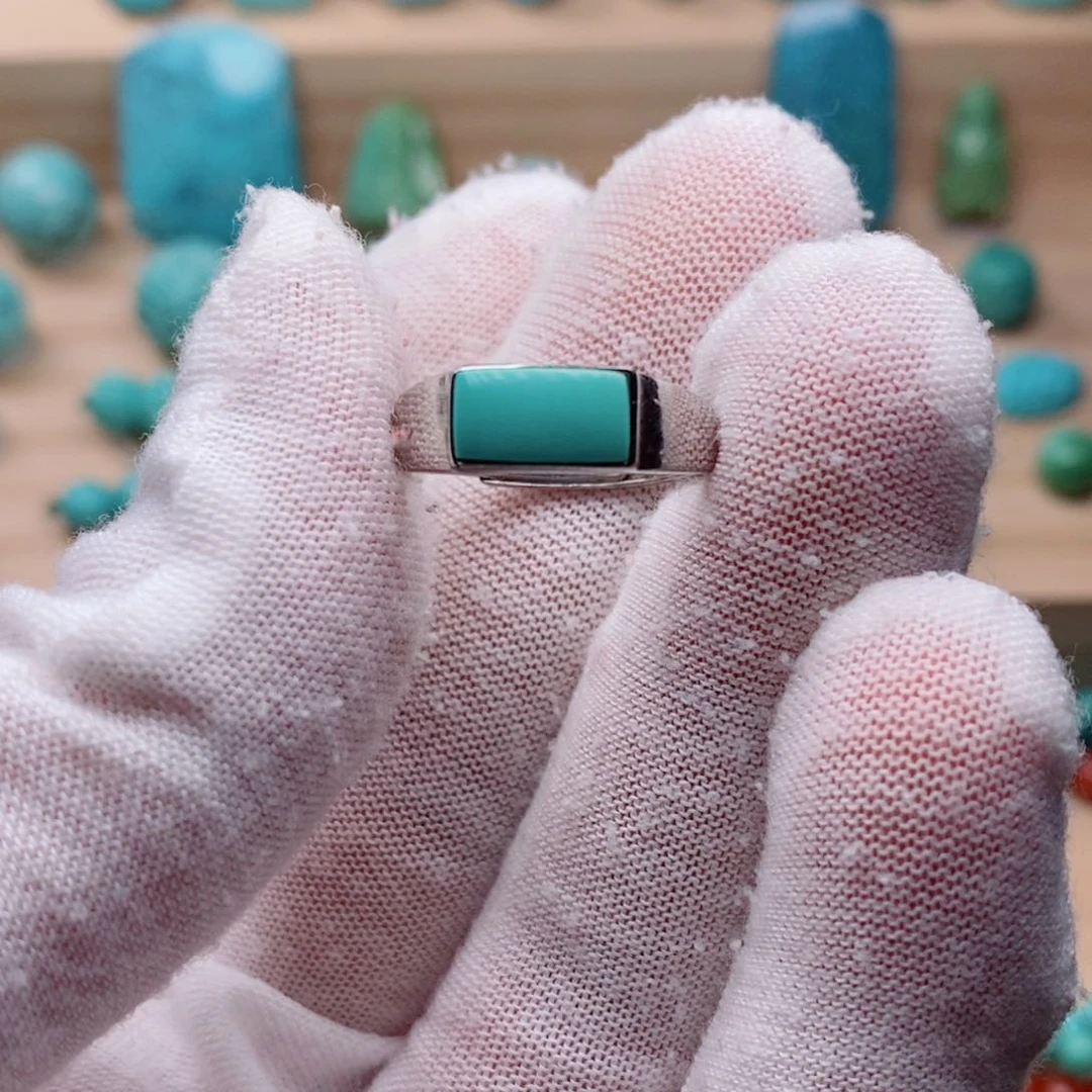 绿松石银S925镶嵌挂件