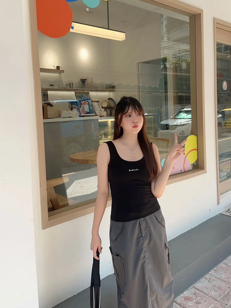 大码胖MM宽肩带背心女带固定胸垫内搭遮副乳显瘦大U背外穿上衣女