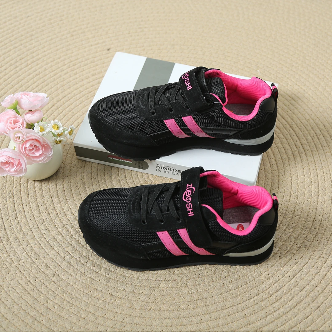 女士拼接时尚休闲设计感运动轻便舒适夹棉透气百搭休闲鞋P-2G435